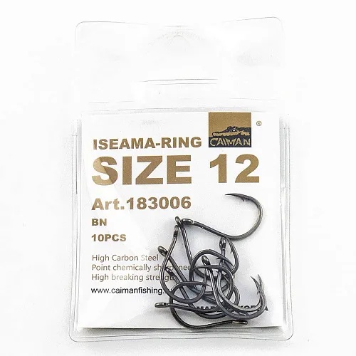 Крючки Caiman Iseama-Ring №12 (уп. 10шт.) 183006