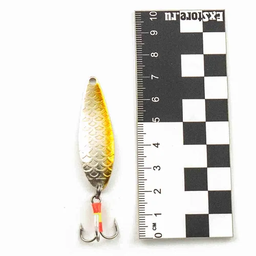 Блесна зимняя Profilux Малек Б 8гр цв. 10 серебро-золото чешуя