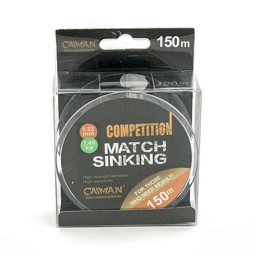 Леска Caiman Competition match sinking 150м 0.22мм черная 