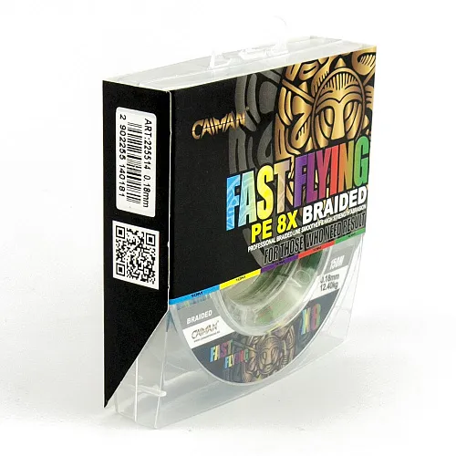 Шнур Caiman Fast flying 8PE 0,18 мм 150 м Multicolor 225514