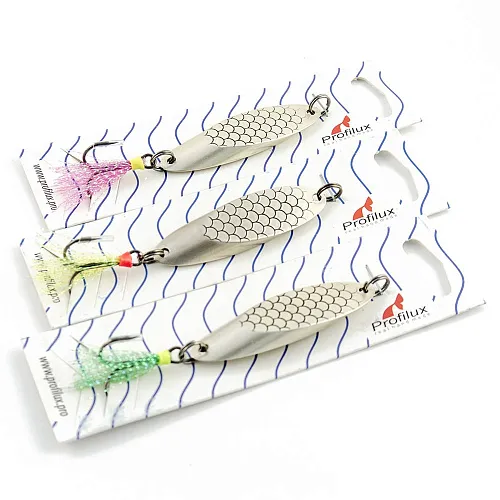 Блесна кастмастер Profilux (28 гр.) цвет 04-м серебро чешуя матовое