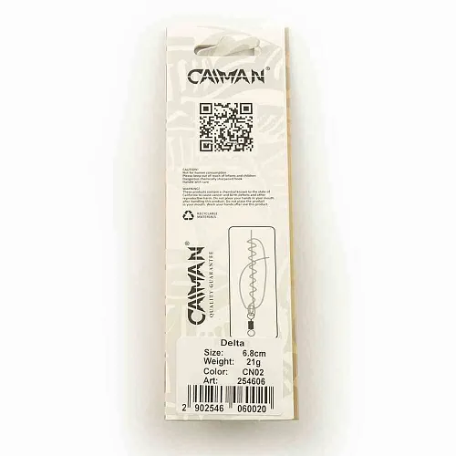 Блесна колеблющаяся Caiman Delta 21гр 6,8см цвет CN02 (5шт в упак.)