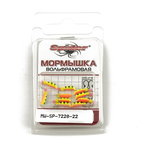 Мормышка вольфрамовая Spider Рижский столбик с ушком краш. 2 мм 0,30 гр 22
