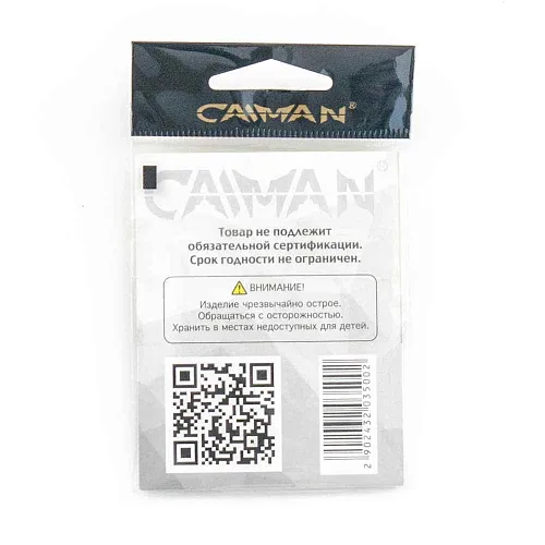 Крючки офсетные Caiman Worm 1 Slice Teflon №5/0 42401