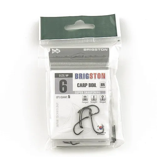 Крючок Brigston Carp Boil BN № 6 ( уп. 5 шт.)