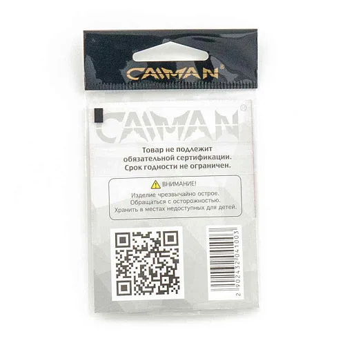Крючки офсетные Caiman Worm Hook Teflon №1/0 40001
