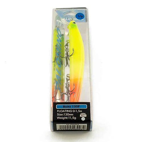 Воблер Palomino Roks 130F 11,5гр 0-1,5м цвет 3 UV