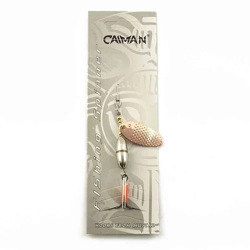 Блесна вращающаяся Caiman Oval core 10гр #4 цвет CA01 (5шт в упак.)