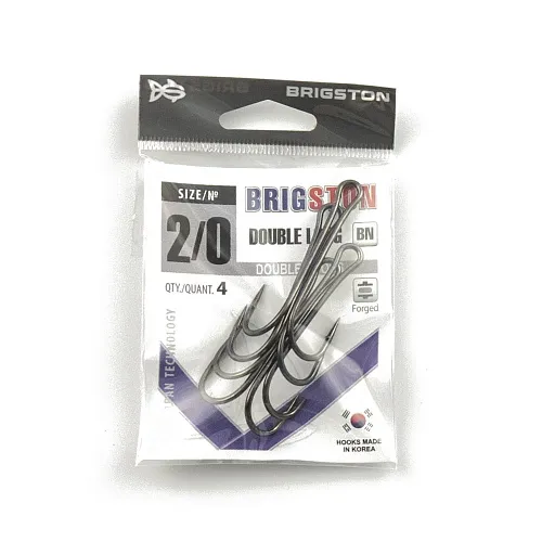 Крючок двойник Brigston Double long № 2/0 ( уп. 10 шт.)