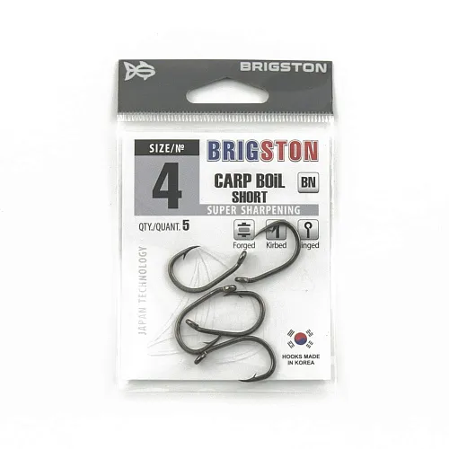 Крючок Brigston Carp Boil Short BN № 4 ( уп. 5 шт.)