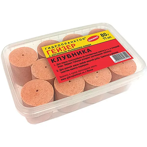 Гидропланктон Гейзер 80г в контейнере, 11 табл. Клубника