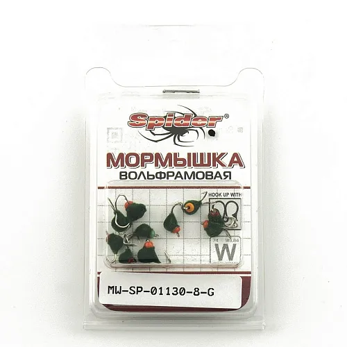 Мормышка вольфрамовая Spider Коза с флоком 3,0 мм L8,0мм Gr