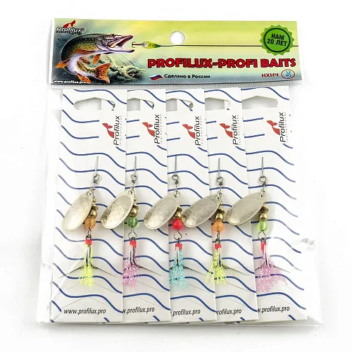 Блесна вращающаяся Profilux Френч 2 (4гр) цв. 04 серебро чешуя (5 шт в упак.)