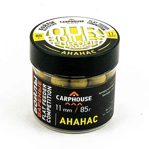 Бойлы Carp House вареные насадочные 11мм Ананас (банка 85гр)