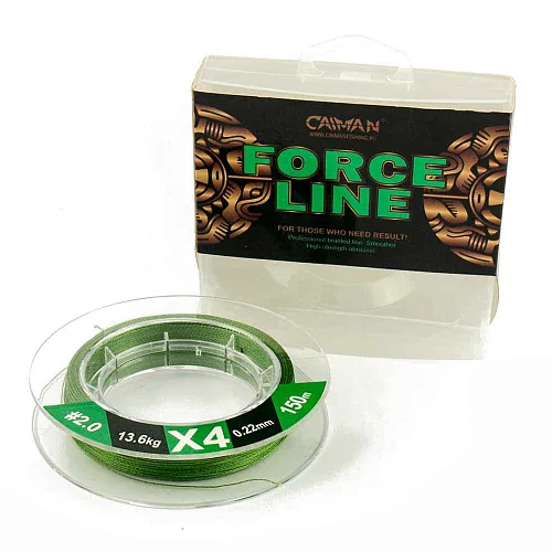 Шнур Caiman Force Line 150м 0,22мм #2.0 зеленый 