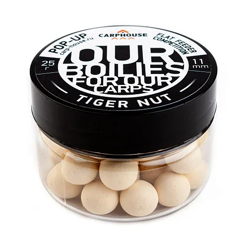 Бойлы Carp House Pop-Up 11 мм Flat Feeder Competition Тигровый орех (банка)