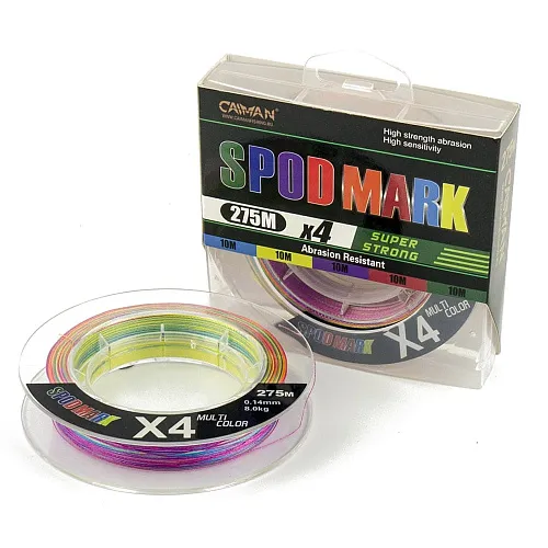 Шнур Caiman Spod&Mark 275м 0,14мм Multicolor