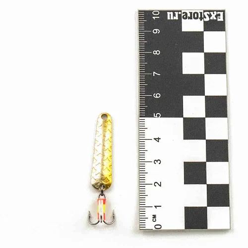 Блесна зимняя Profilux Гробик-спорт Б 3,5гр цв. 10 серебро-золото чешуя