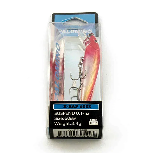 Воблер Palomino X-Rap 60SS 3,4гр 0,1-1м цвет 7
