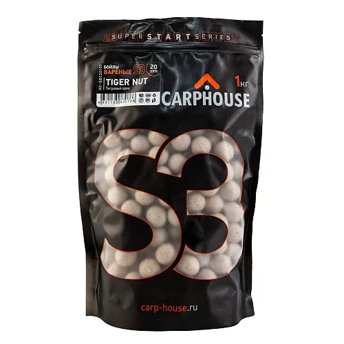 Бойлы Carp House вареные S3 Тигровый орех белый 1кг