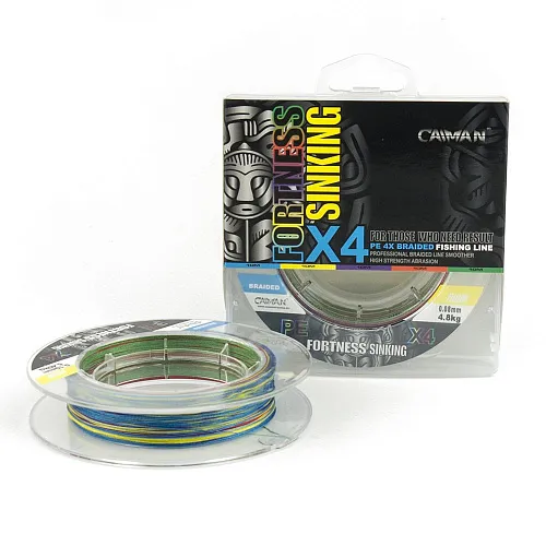 Шнур Caiman Fortness sinking 4PE 0,08 мм150 м multicolor 225517