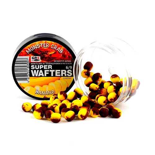 Бойлы нейтральной плавучести (Wafters) GBS Монстр-краб банан 6х9мм