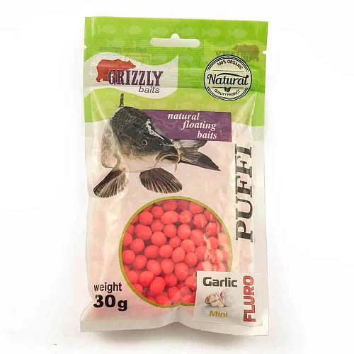 Воздушное пенотесто Fluoro PUFFI Grizzly baits (Чеснок)