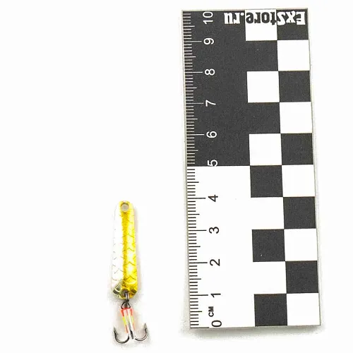 Блесна зимняя Profilux Гробик-спорт М 2,5гр цв. 10 серебро-золото чешуя