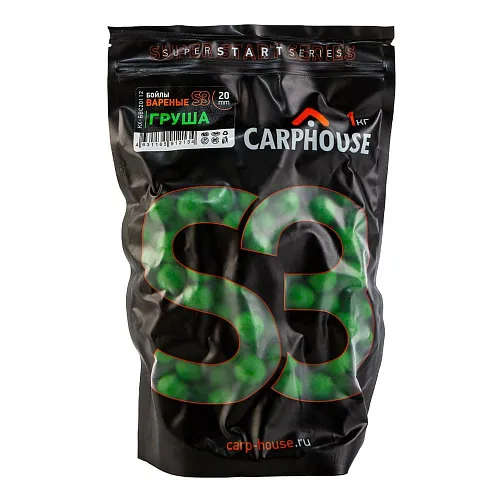 Бойлы Carp House вареные S3 Груша зеленый 1кг