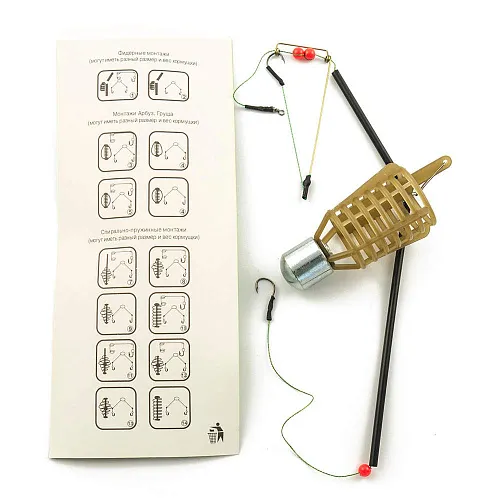 Монтаж фидерный Palomino c кормушкой Bullet 238 60g 2 крючка