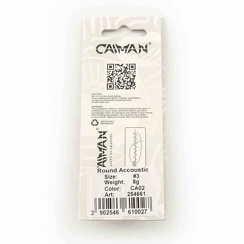 Блесна вращающаяся Caiman Round Accoustic 8гр #3 цвет CA02 (5шт в упак.)