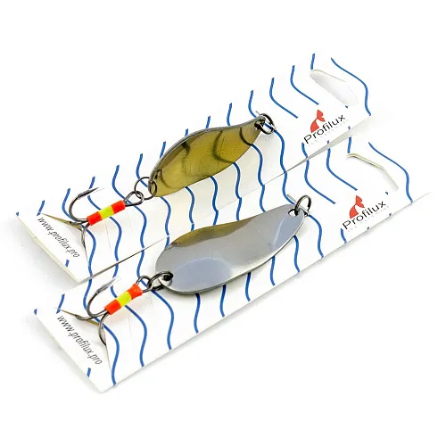 Блесна колеблющаяся нерж. Profilux Байкал 14гр цв. Н-01-з серебро+золото (5 шт в упак.)