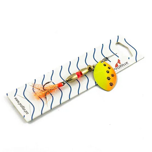 Блесна вращающаяся Profilux Олимпик 4 (10гр) цв. 218 желто-оранжевый (5 шт в упак.)