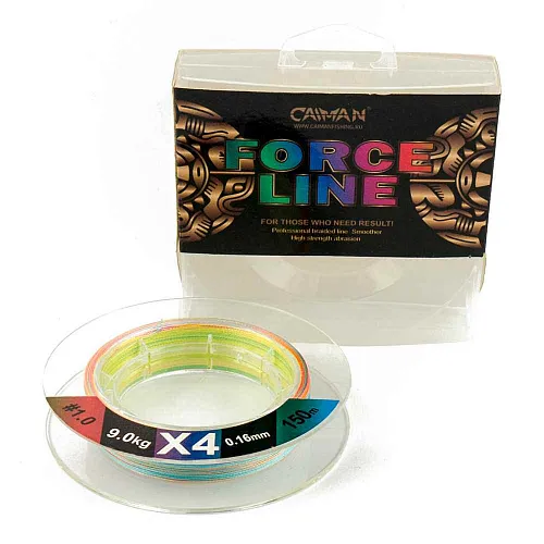 Шнур Caiman Force Line 150м 0,16мм #1.0 цветной 