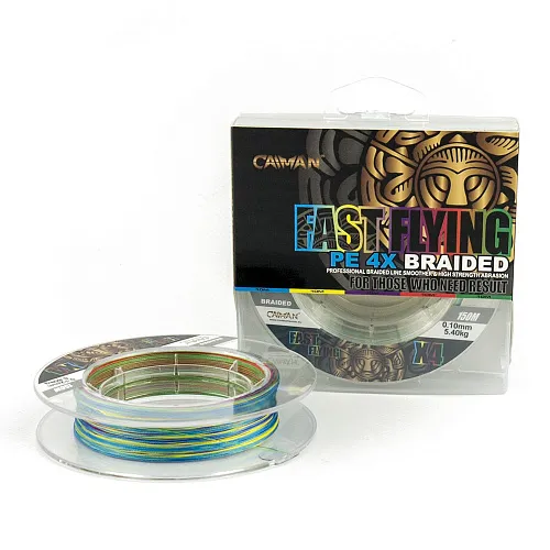 Шнур Caiman Fast flying 4PE 0,10 мм 150 м Multicolor 225502