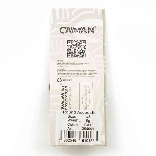 Блесна вращающаяся Caiman Round Accoustic 8гр #3 цвет CA13 (5шт в упак.)