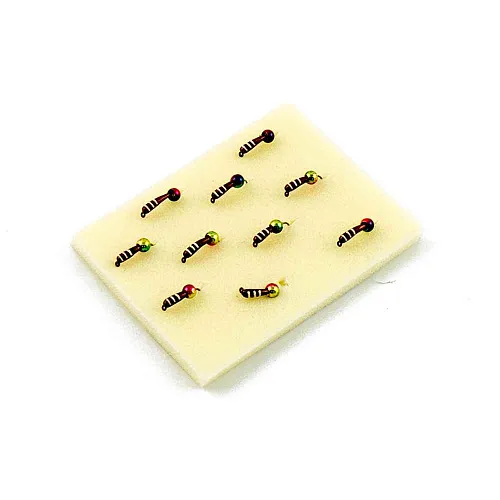 Мормышка вольфрамовая Мастив банан 2 вишневый, латунный шарик 0,37гр (хамелеон)