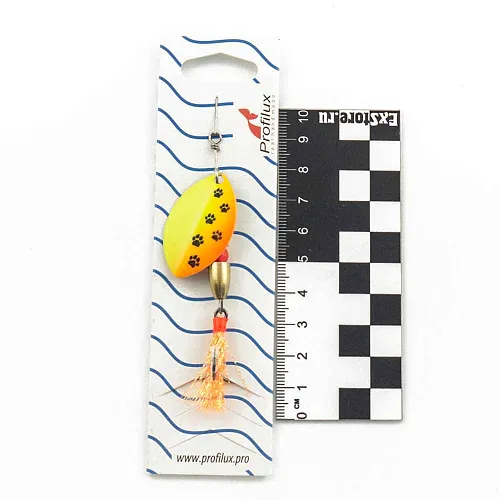 Блесна вращающаяся Profilux Олимпик 4 (10гр) цв. 218 желто-оранжевый (5 шт в упак.)