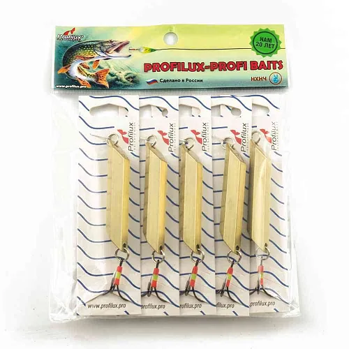 Блесна Profilux шестигранка Ш6 7см 55гр цвет 02 латунь