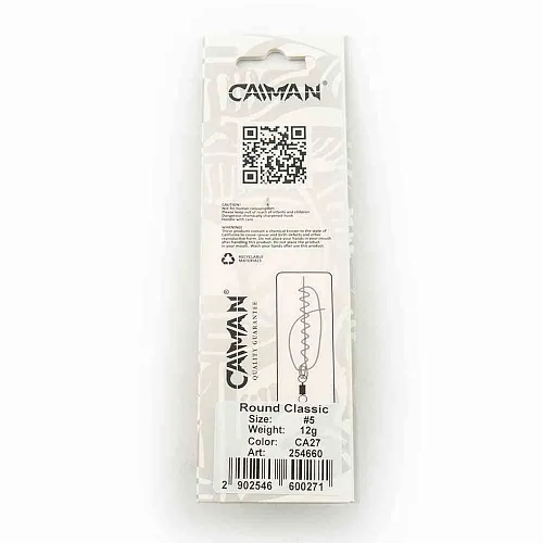 Блесна вращающаяся Caiman Round Classic 12гр #5 цвет CA27 (5шт в упак.)