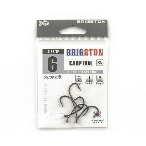 Крючок Brigston Carp Boil BN № 6 ( уп. 5 шт.)