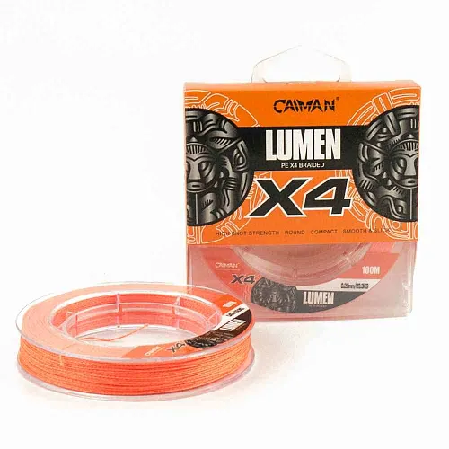 Шнур Caiman Lumen 100м 0,28мм оранжевый