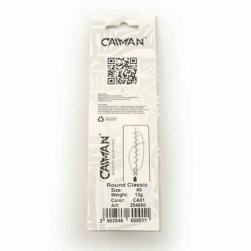 Блесна вращающаяся Caiman Round Classic 12гр #5 цвет CA01 (5шт в упак.)