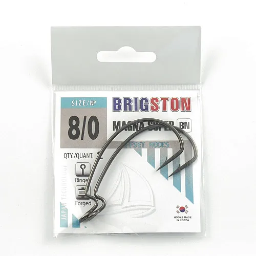 Крючок офсетный Brigston Magna Super № 8/0 ( уп. 2 шт.)