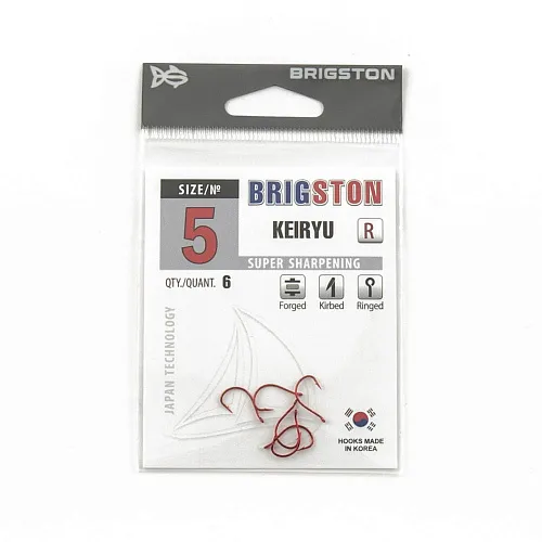 Крючок Brigston Keiryu Red № 5 ( уп. 6 шт.)