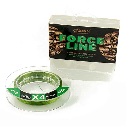 Шнур Caiman Force Line 150м 0,16мм #1.0 зеленый 