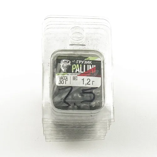 Грузики рыболовные Pallini 1,2гр (упак 30гр) (10шт в упак) РБ 