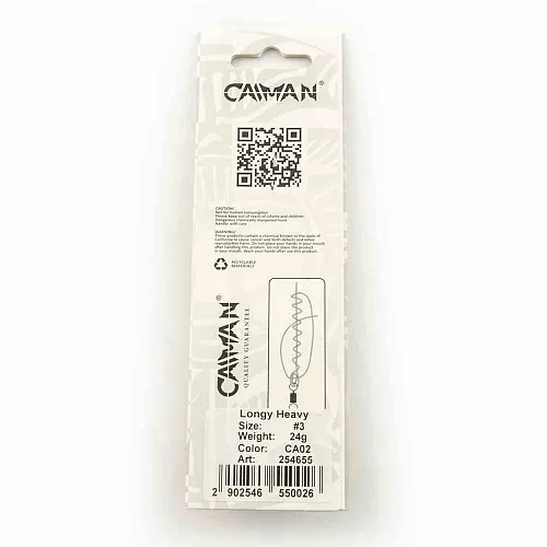 Блесна вращающаяся Caiman Longy Heavy 24гр #3 цвет CA02 (5шт в упак.)