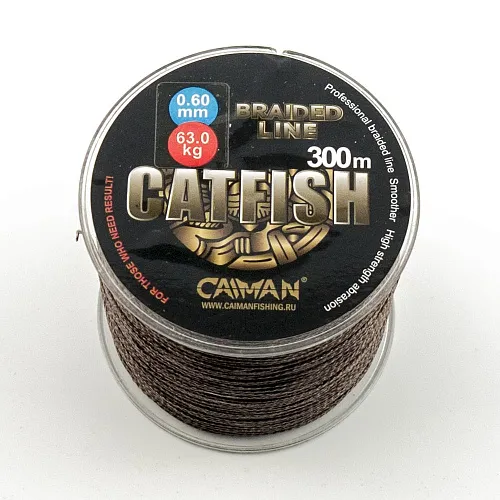 Шнур Caiman Catfish 300м 0,60мм 63.0кг коричневый 