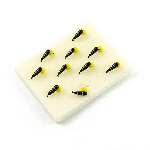 Мормышка вольфрамовая Мастив Хрень 3 черный+зеленый, гр шарик 0,65гр (сырный)